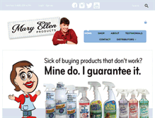Tablet Screenshot of maryellenproducts.com